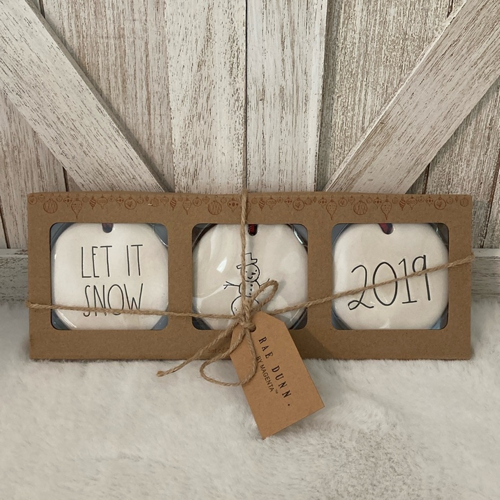 Rae Dunn Flat Ceramic Ornaments